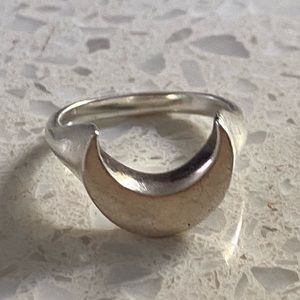 Twisted Love Luna moon ring sterling silver